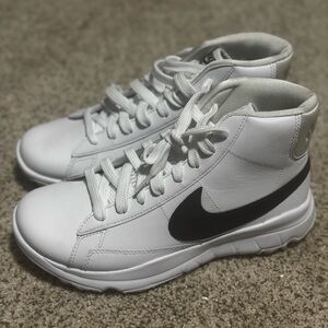 Nike White and Black High-Top Golf shoes Michelle Wii